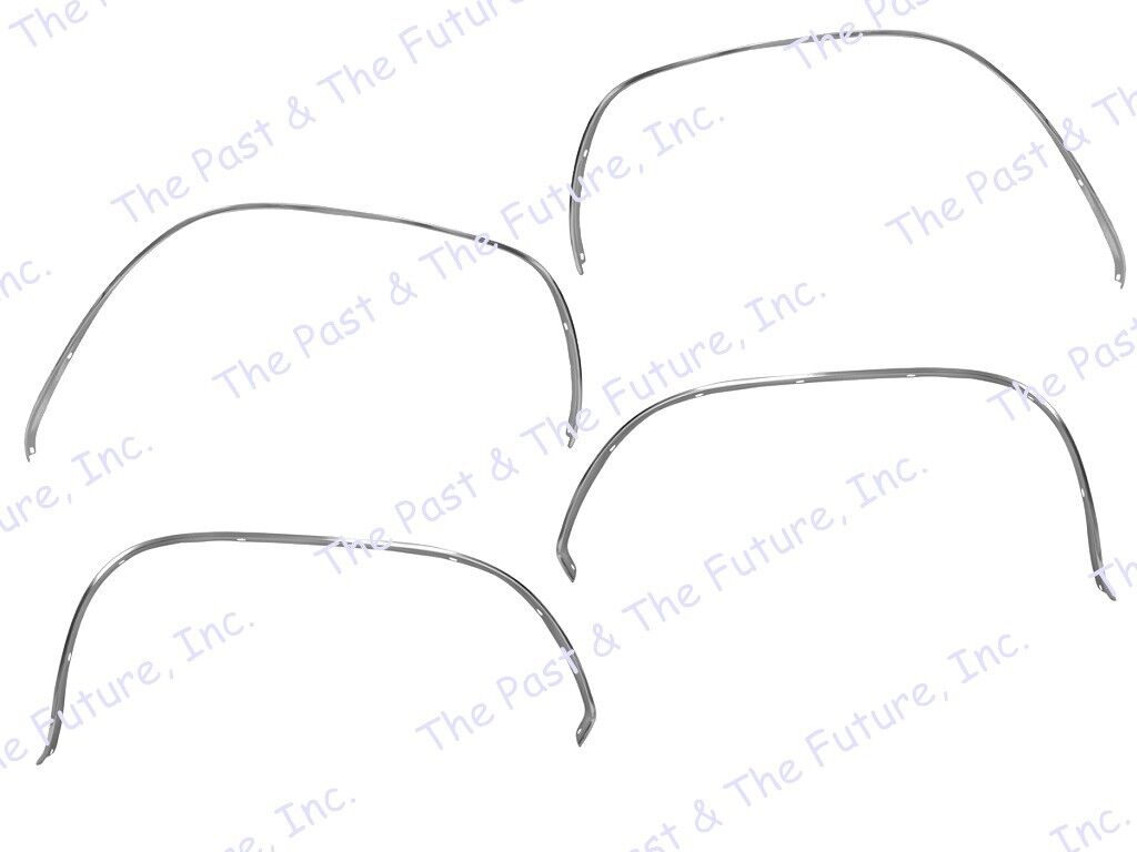66 67 Chevy Nova Front & Rear Wheel Well Opening Molding 4 PCS Set NOMG6667-6+7S