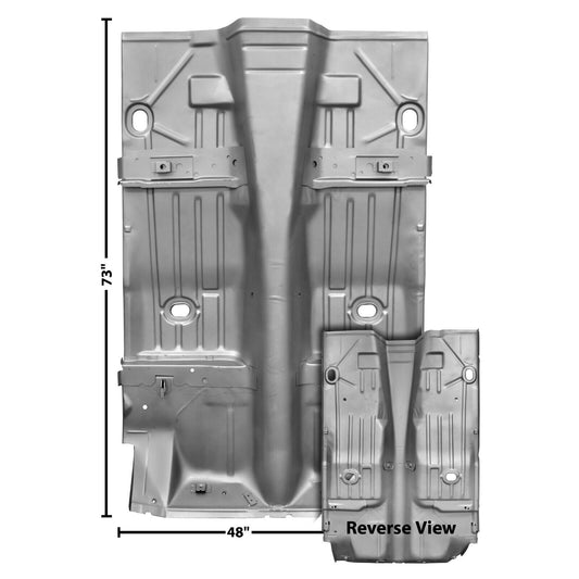 1969 Chevy Camaro Complete Full Floor Pan w/ 6" Inner Wheelhouse Cut Dynacorn
