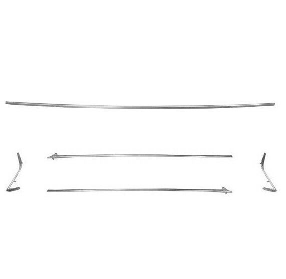 1970 1971 1972 Chevelle Vinyl Top Moldings 7 Pieces Set Chrome Steel Dynacorn