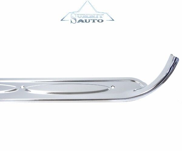 160~166 Chevy Pickup Truck Door Sill Scuff Plate w/ Bow tie Chrome Each w/Screws