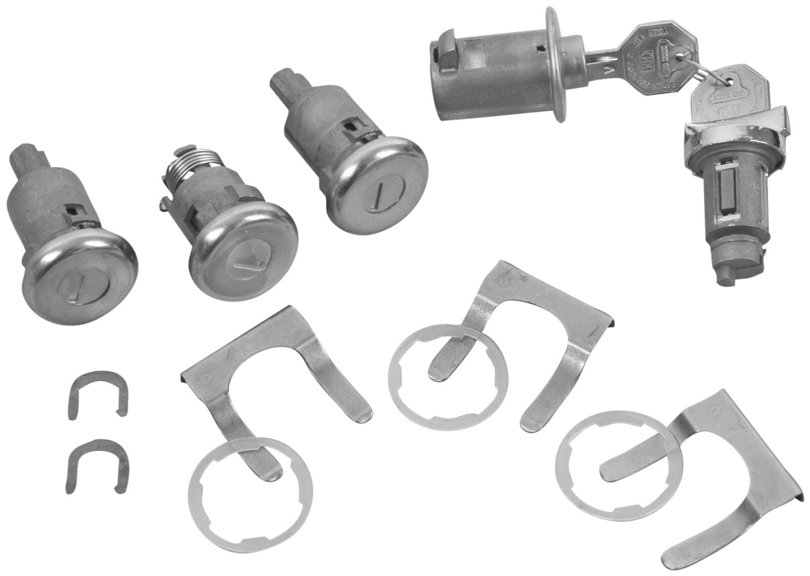 Lock Kit Original w/Long Cylinder Ignition, Door, Glovebox, Trunk 1963 Impala