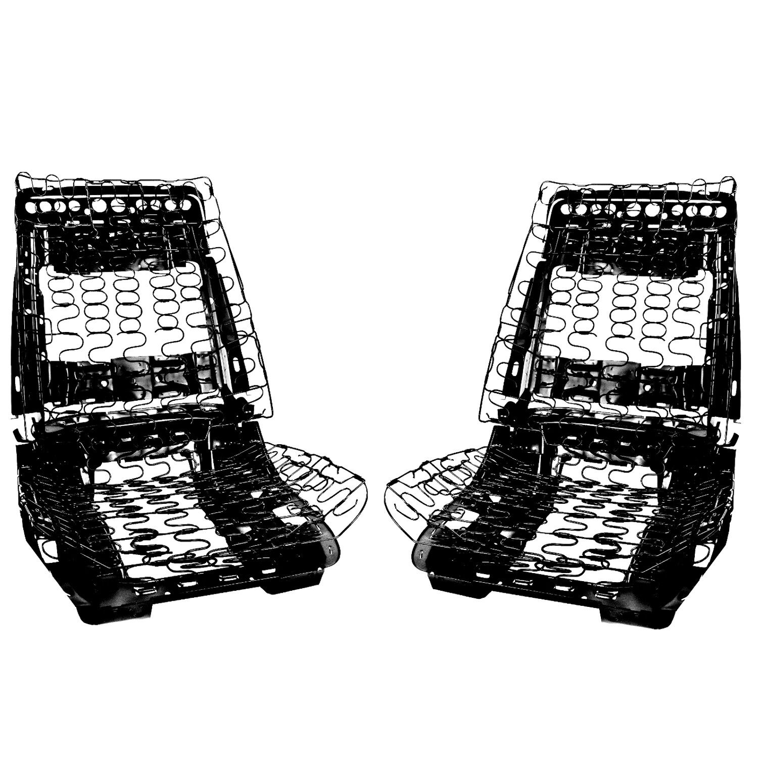 Bucket Seat Frame Assembly Pair 69-72 Chevelle Cutlass El Camino GTO Impala Nova