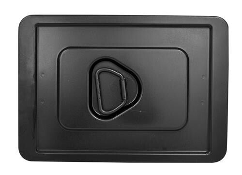 BATTERY HOLE LOCKING COVER  1953-55 FORD TRUCK SHORT PTD BLACK