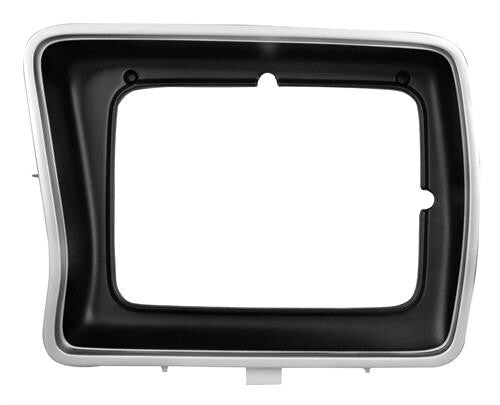 HEADLAMP DOOR RECTANGLE LH 1978-79 FORD TRUCK (ARGENT & BLACK)