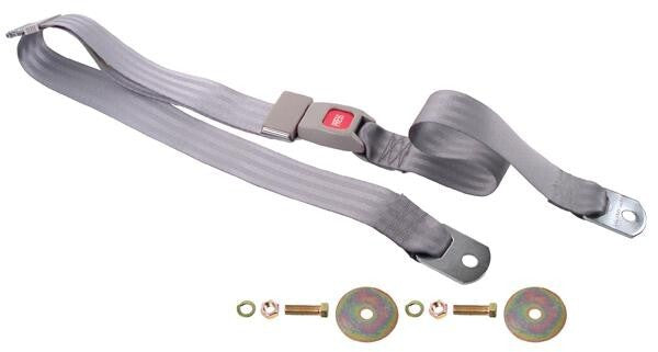 SEAT BELT GRAY 60" PUSH BUTTON LATCH FORD MUSTANG