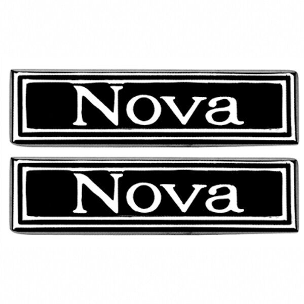 1969 1970 1971 1972 Chevy Nova Door Panel Emblem Pair Right & Left Side