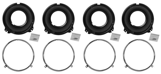 HEAD LAMP MOUNTING BUCKET SET   8 PCS 1958-66 IMPALA/CHEVY TRUCK