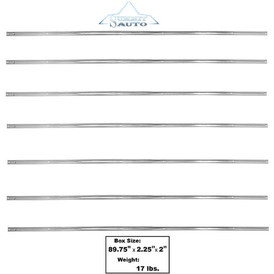 1954 55 56 57 58 59 Chevy Pickup Truck Bed Strips Stainless Long Bed 7 PCS Set