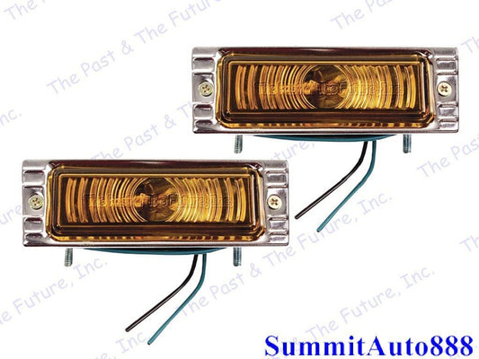 Chevy Pickup PU Truck Parking Park Lamp Light Assembly Amber 12V R&L CPPL4753-1P