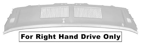 RIGHT HAND DRIVE COWL VENT GRILLE 1967-68 FORD MUSTANG (RH CONVERSION)