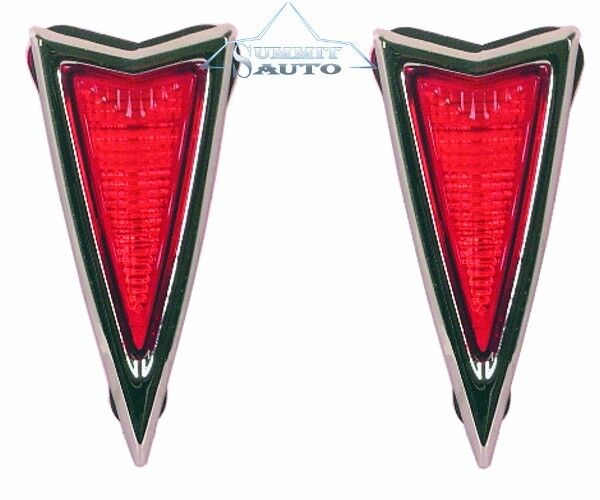 1968 68 Firebird Rear Marker Lamp Light w/ Bezel - Pair FBMK68-1