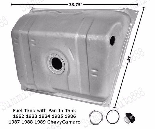 1982~1989 Camaro Fuel Gas Tank 14 Gallons with Pan In Tank Galvanized Dynacorn