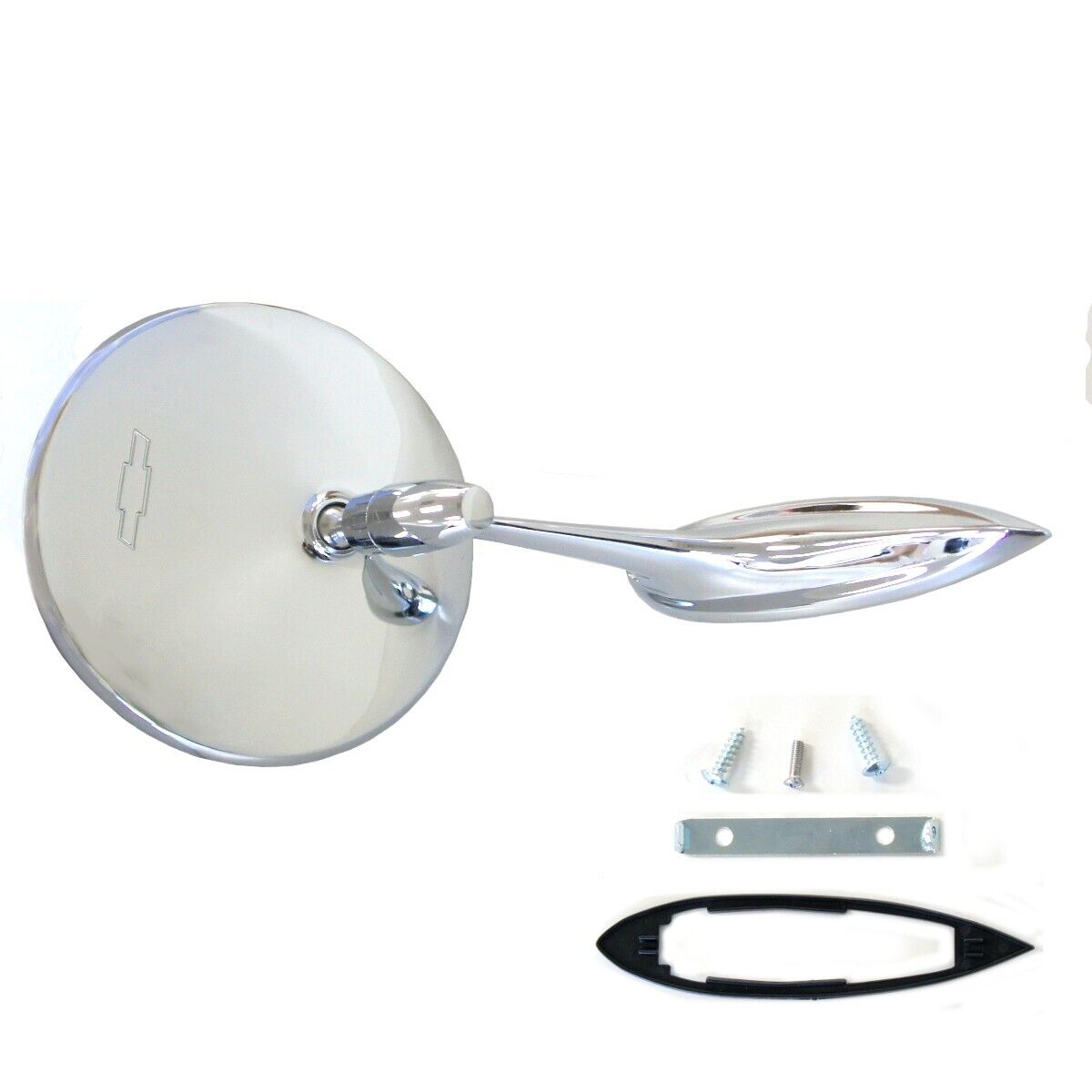 Outside Door Mirror w/Bow-Tie GM Licensed Chevelle corvair El Camino Impala Nova