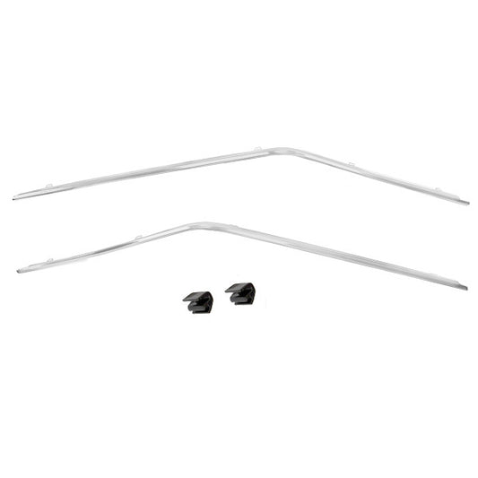 1971 72 73 Mustang Coupe Roof Drip Rail Trim Moldings Chrome Pair / 2 Pieces