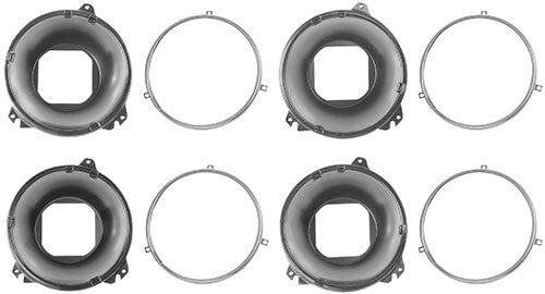 HEADLAMP BUCKET & RINGS  1967-72 CHEVROLET TRUCK 8 PCS SET
