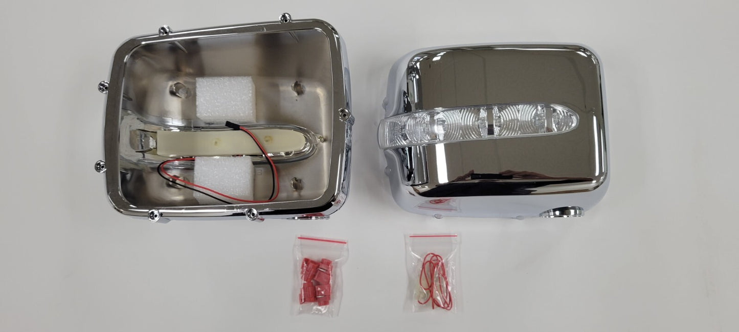 Fits 1990~2011 Mercedes Benz G Class W463 Door Mirror Cover LED Chrome