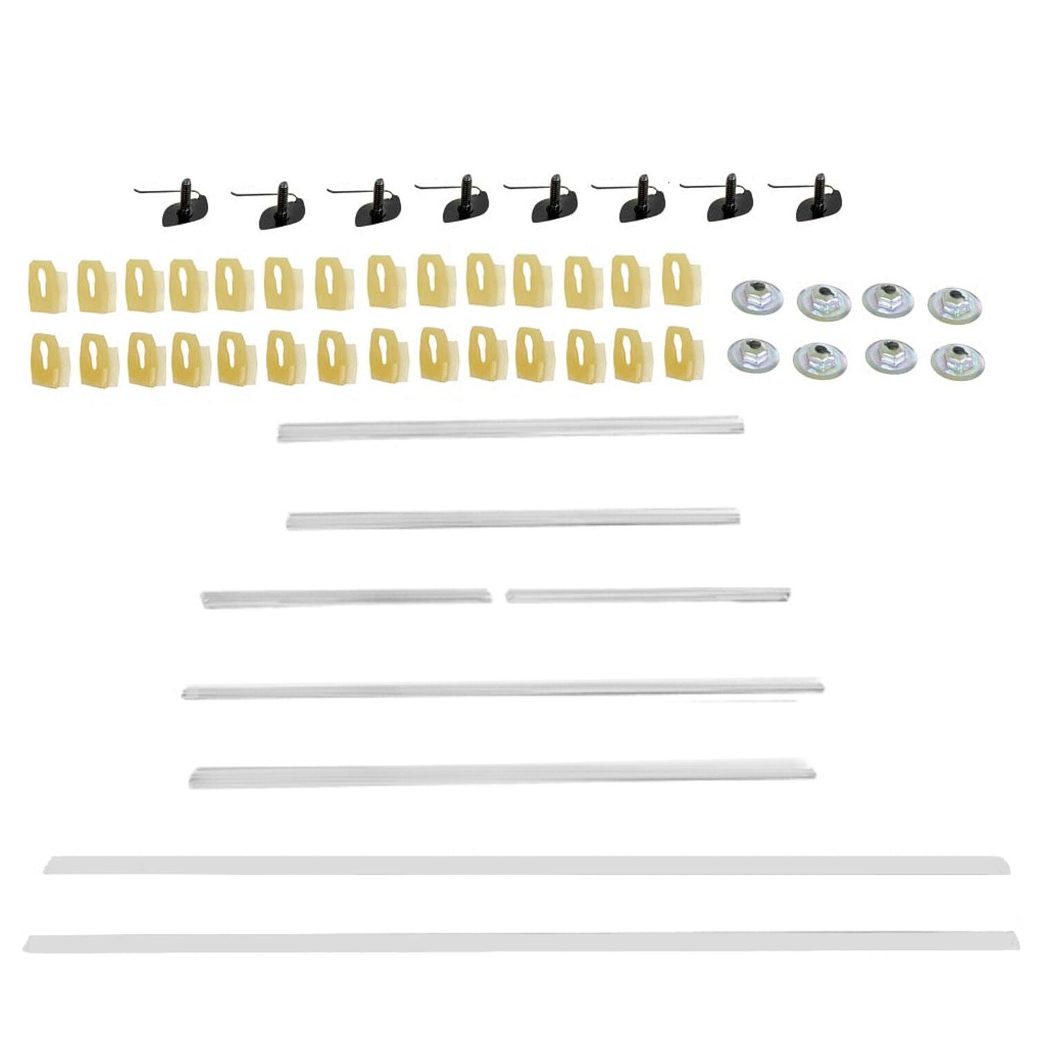 1968 Chevy El Camino Body Side Molding Set Right & Left Side 8 Piece Set w/Clips