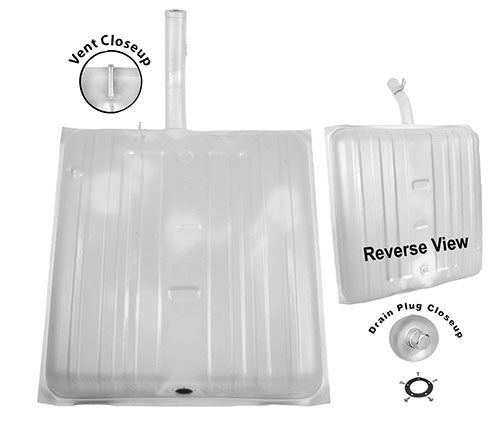 FUEL GAS TANK 1959-60 CHEVROLET IMPALA / BEL AIR W/DRAIN PLUG W/16-GAL TANK