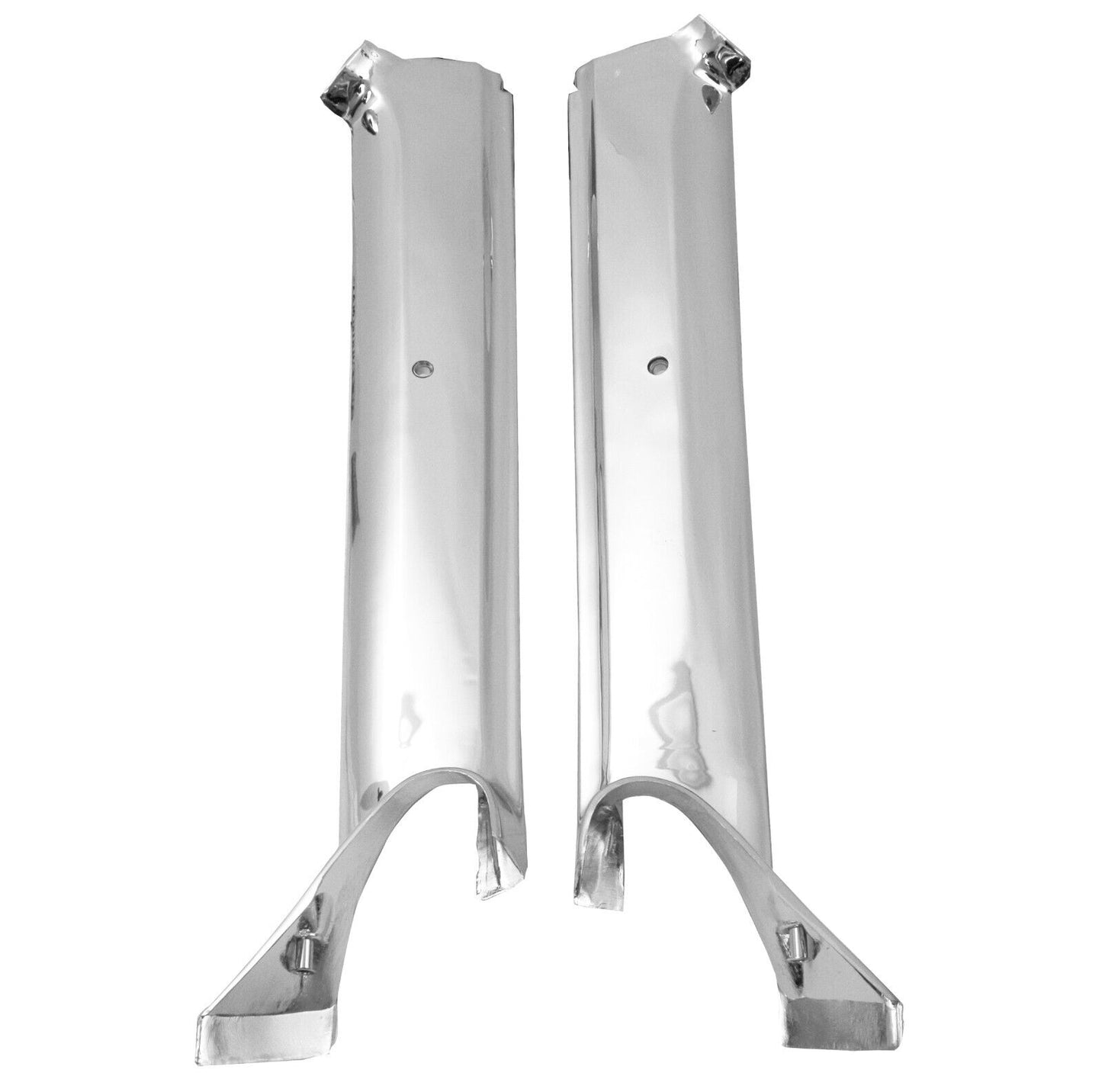 1967 Chevy Camaro Pillar Post Molding Convertible Chrome metal Pair 2 PCS New