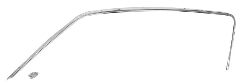 DRIP RAIL SASH LH 1967-68 MUSTANG FB STAINLESS