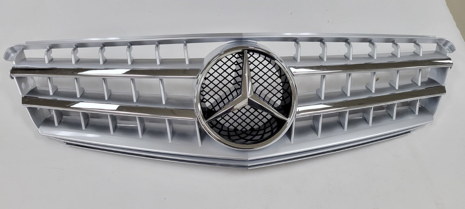 Silver Chrome W204 Grille,C Class 08-13, GRG-W204-0708G-FCL2-SL,(Fits: Mercedes)