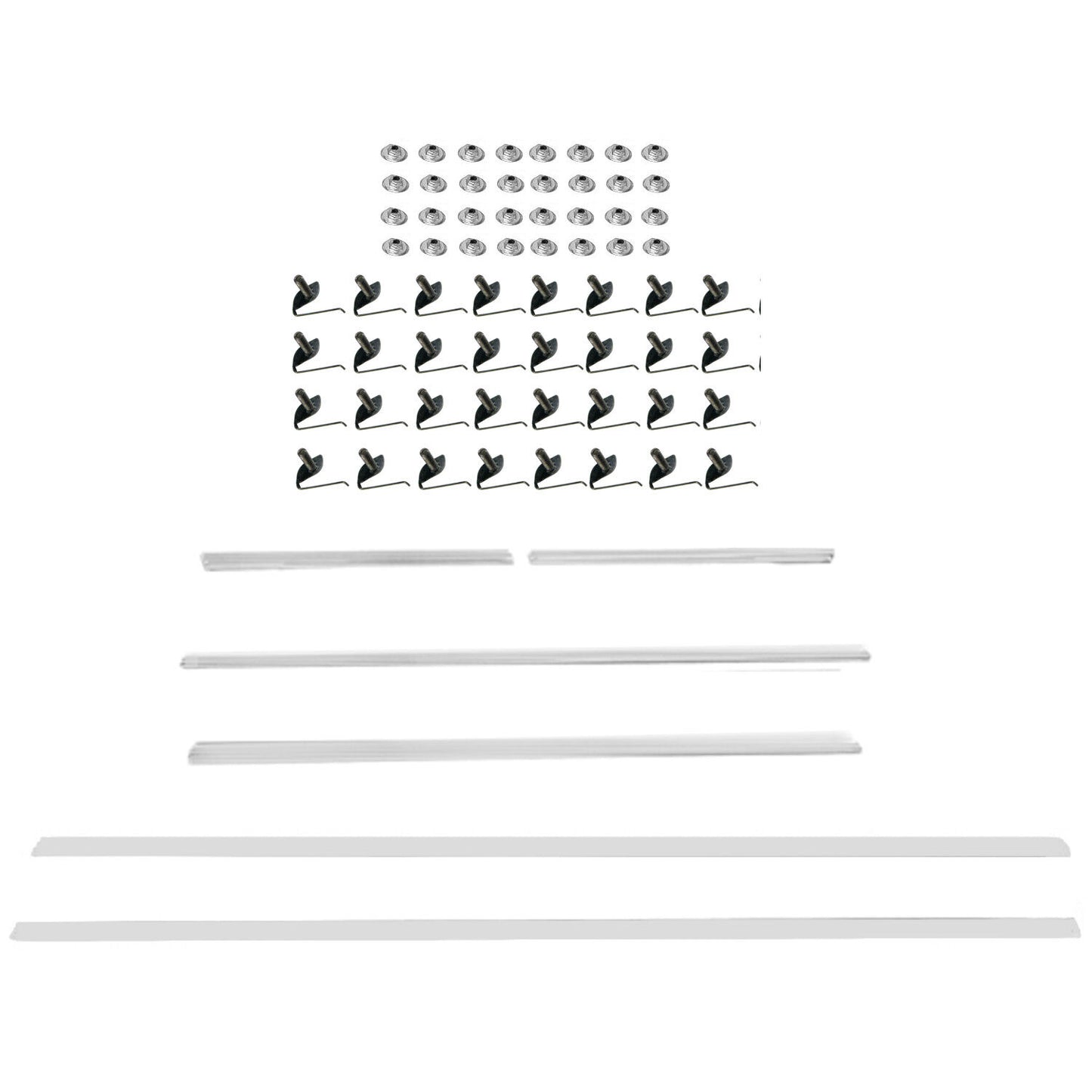 1967 Chevy El Camino Body Side Molding Set Right & Left Side 8 Piece Set w/Clips