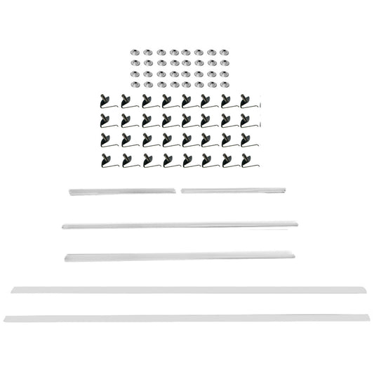 1967 Chevy El Camino Body Side Molding Set Right & Left Side 8 Piece Set w/Clips