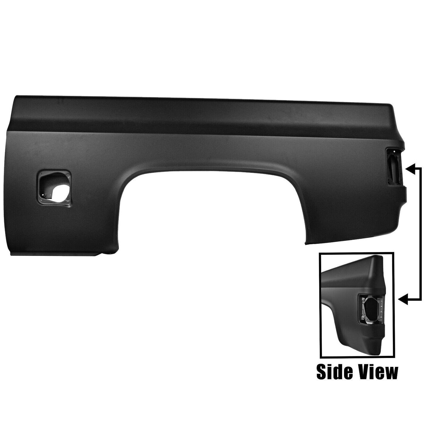 1981~1987 Chevy Pickup Truck Bedside Panel Right Side Short Bed Square Gas Hole