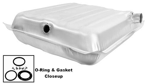 GAS TANK 1957 SQAURE CORNERS CHEVROLET STAINLESS STEEL W/FILL VENT TUBE