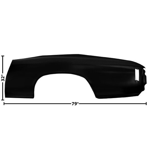 1970~1972 Chevelle Quarter Panel Skin Left Side Coupe EDP Coated Steel Dynacorn