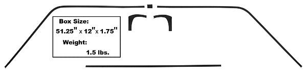 69 Mopar / Charger 500 / Daytona 6pc Rear Window Trim MPWT69-2