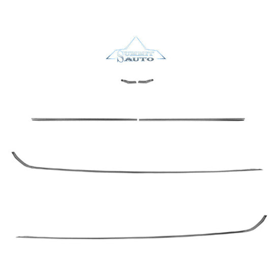 1970 1971 1972 Chevy Chevelle Drip Rail Moldings / 6 Pieces Chrome Metal