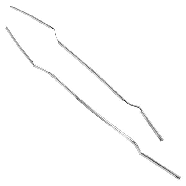 1965 1966 Mustang Door Edge Guard - Pair / 2 Pieces Stainless Steel Dynacorn