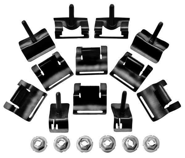 REAR WINDOW CORNER MOLDING CLIPS 1962-64 CHEVROLET IMPALA (H/TOP ONLY) 6 CLPIS