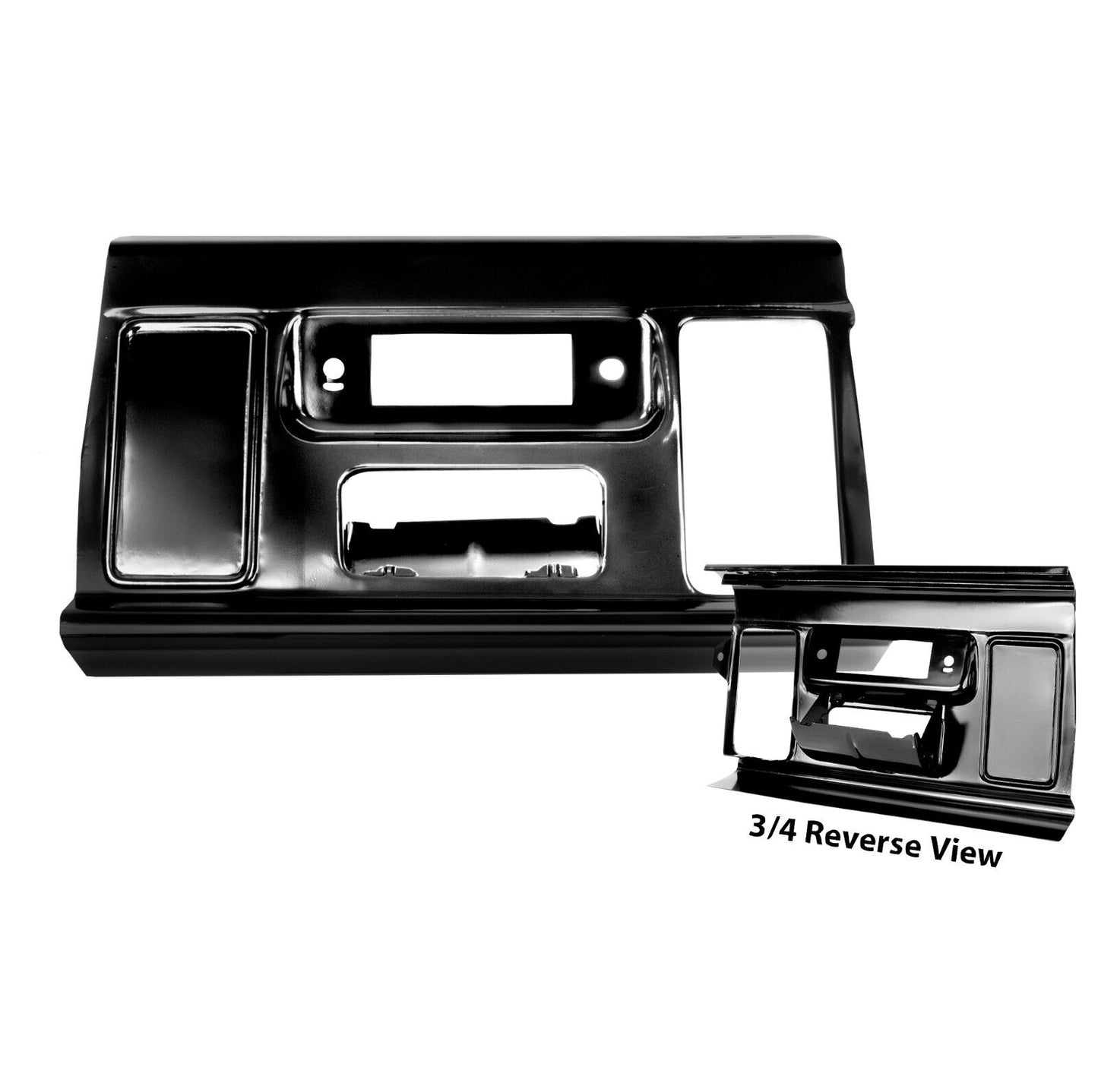 1964 1965 1966 Chevy Pickup PU Truck Dash Radio Panel Black EDP Steel Dynacorn