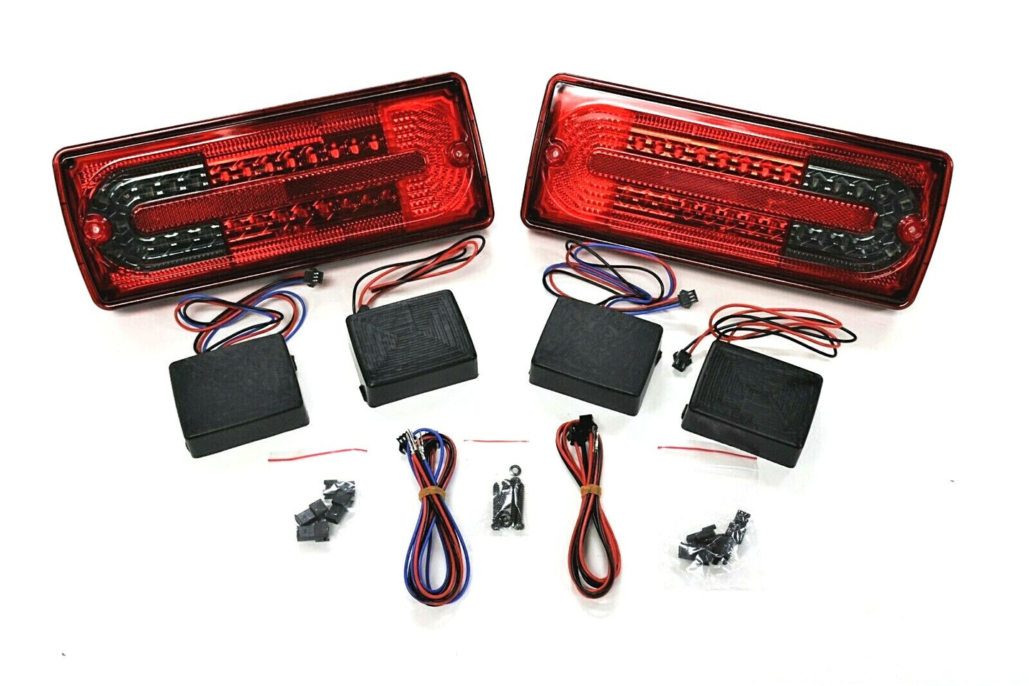 Fits 1990~2011 Mercedes Benz G Class W463 LED Tail Lamp Red RIM Red Smoke