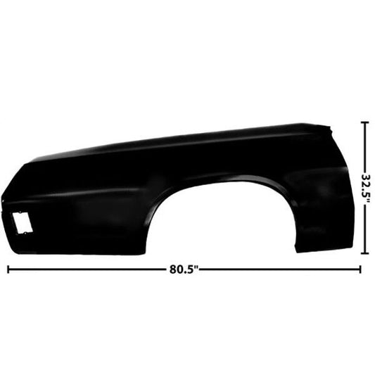 1973 1974 1975 1976 1977 El Camino Quarter Panel Skin Right (Passenger) Side Dii