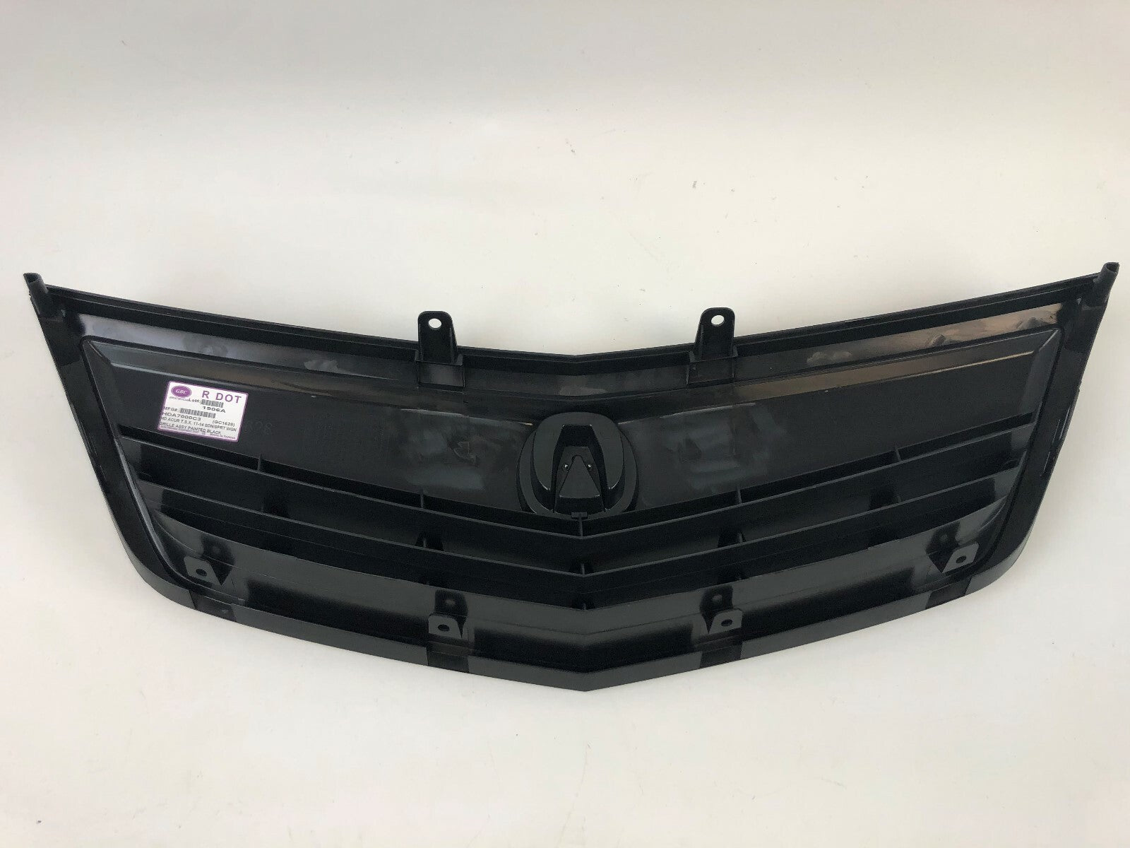 Fits TSX Front Bumper Upper Grill + OEM Emblem Whole Kit With Molding All Black