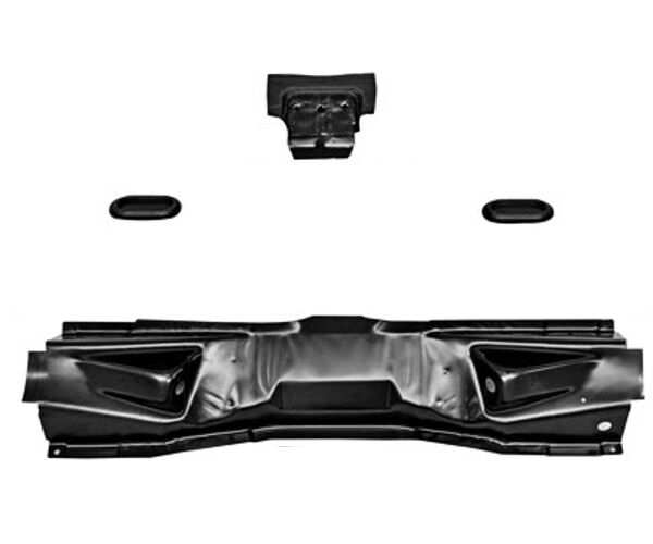 67 68 Cougar Complete Trunk Floor w/Shock Absorber Access Plugs Snubber Brackets