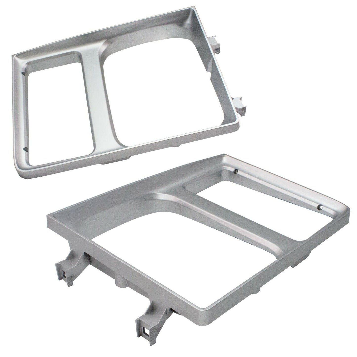 1985~1988 Chevy PU Blazer Suburban Silver Headlamp Door Single Rect 2 PCS Pair