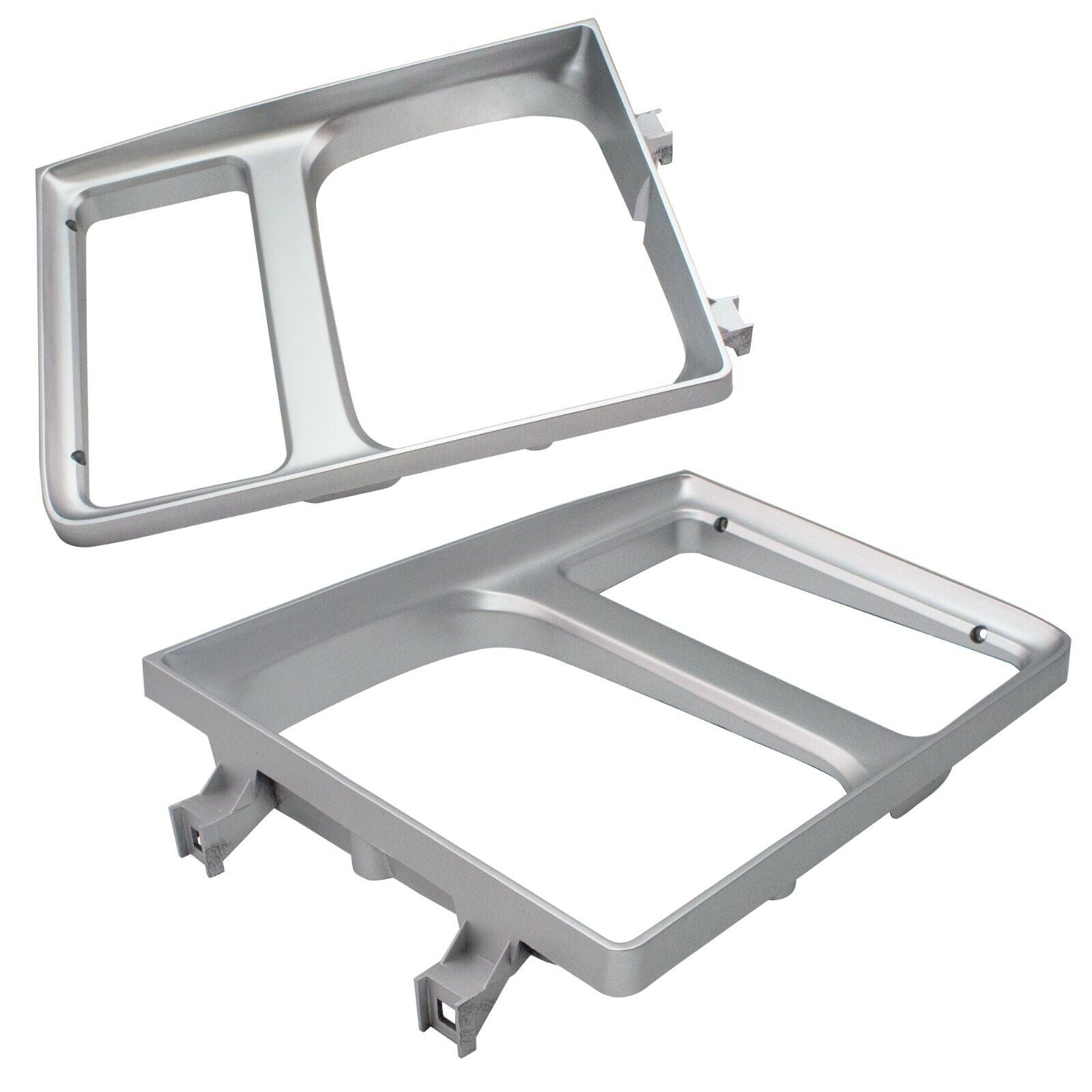 1985~1988 Chevy PU Blazer Suburban Silver Headlamp Door Single Rect 2 PCS Pair