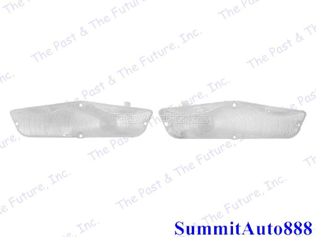 1962 62 Chevy Impala Parking Park Lamp Light Len Lens Clear Pair 2PCS IMPL62-2