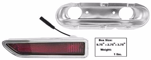 70-71 Challenger Red Rear Quarter Side Marker Lamp - RH CHMK7071-2R