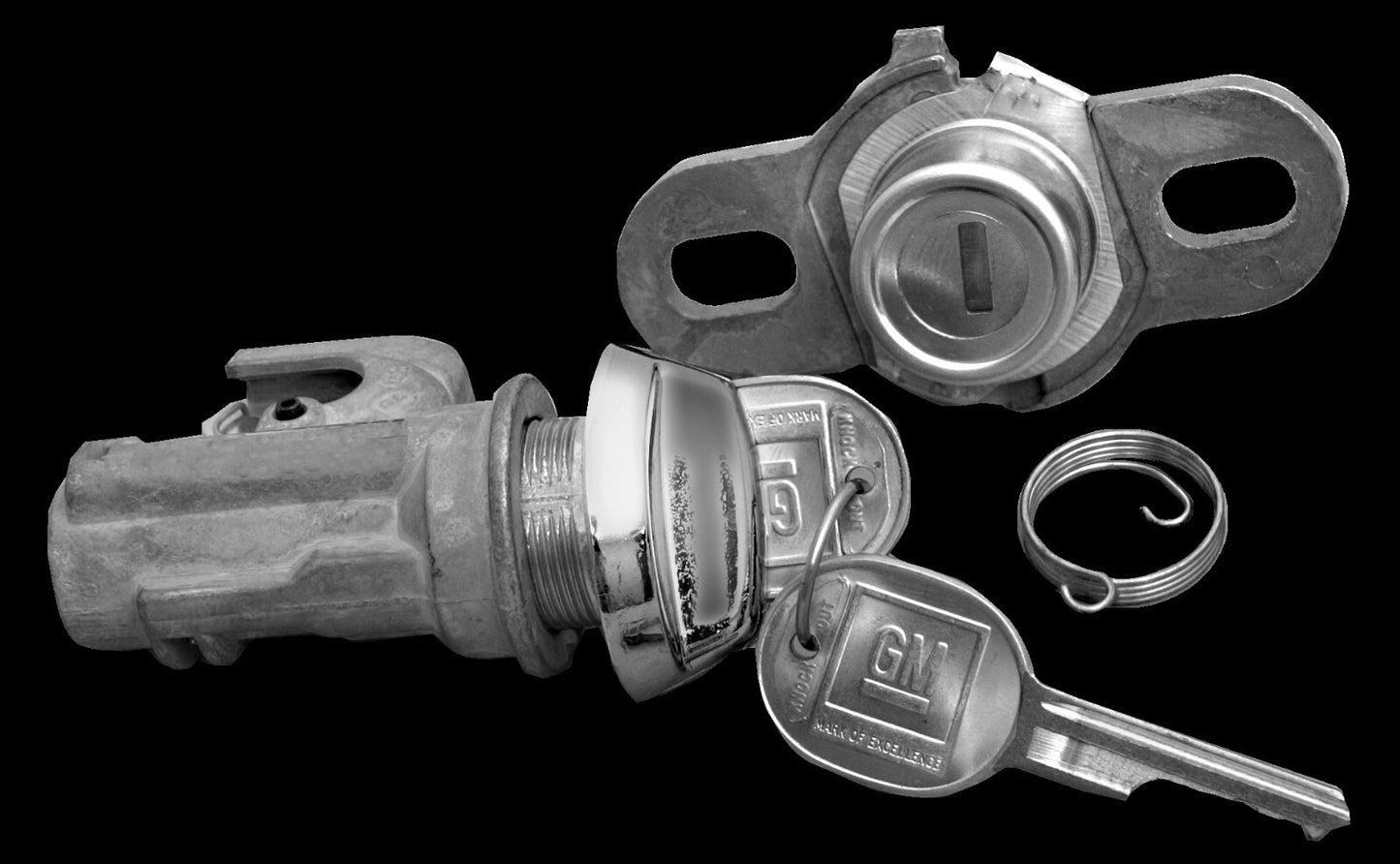 LOCK KIT TRUNK & GLOVEBOX LATER  1970-71 PONTIAC FIREBIRD