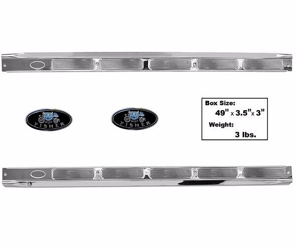 Camaro Firebird Sill Scuff Plates STAINLESS Steel w/ GM Decal "Body by Fisher"