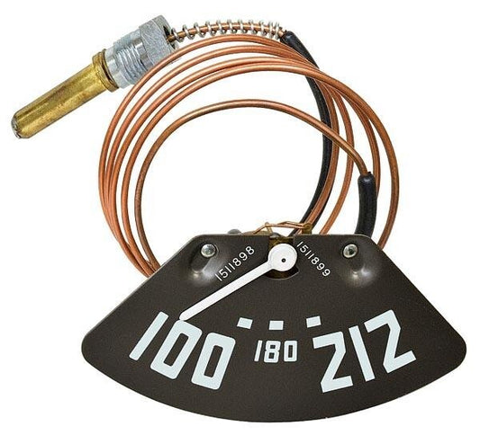 TEMPERATURE GAUGE 1950-53 CHEVY TRUCK 6 CLY  W/WHITE NEEDLE