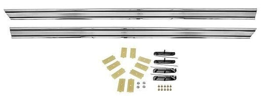 ROCKER PANEL MOLDINGS PAIR 1969-77 DRONCO STAINLESS W/CLIPS