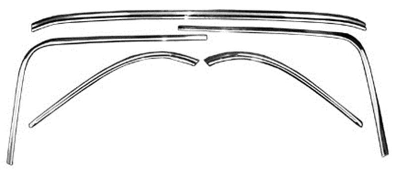 REAR WINDOW MOLDING 5PCS SET 2 DR  1962-64 IMPALA