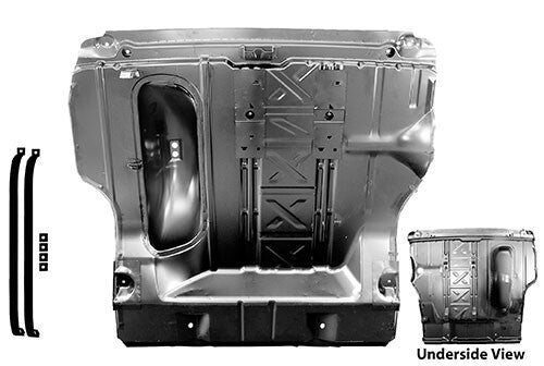 TRUNK FLOOR COMPLETE 1955-57 CONV W/SPARETIRE CUT OUT