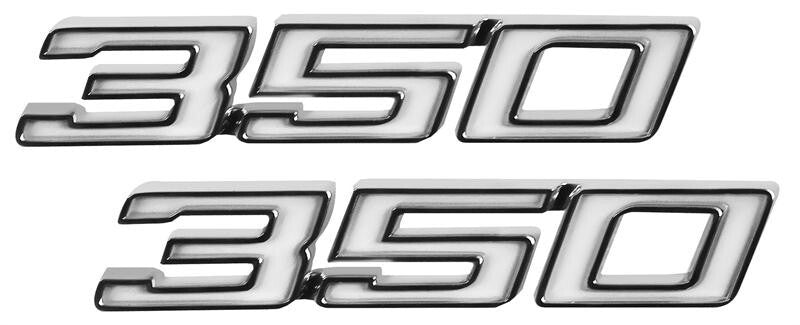 FRONT FENDER EMBLEMS (350) 1970-72 CHEVELLE PAIR